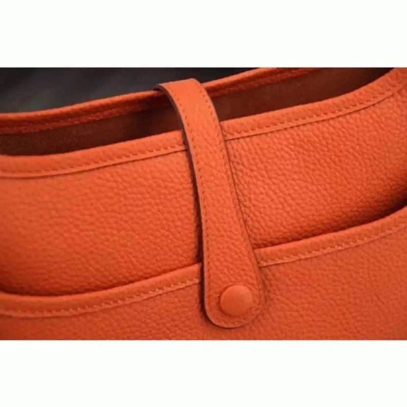 Boutique Quality || Orange Evelyne III PM Bag AAA Hermes Bright Shoulder Bag