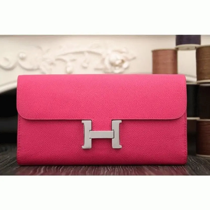 Boutique Quality || Peach Knockoff Hermes Constance Wallet