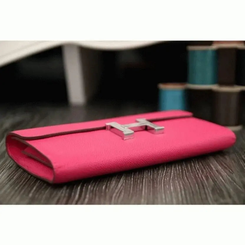 Boutique Quality || Peach Knockoff Hermes Constance Wallet