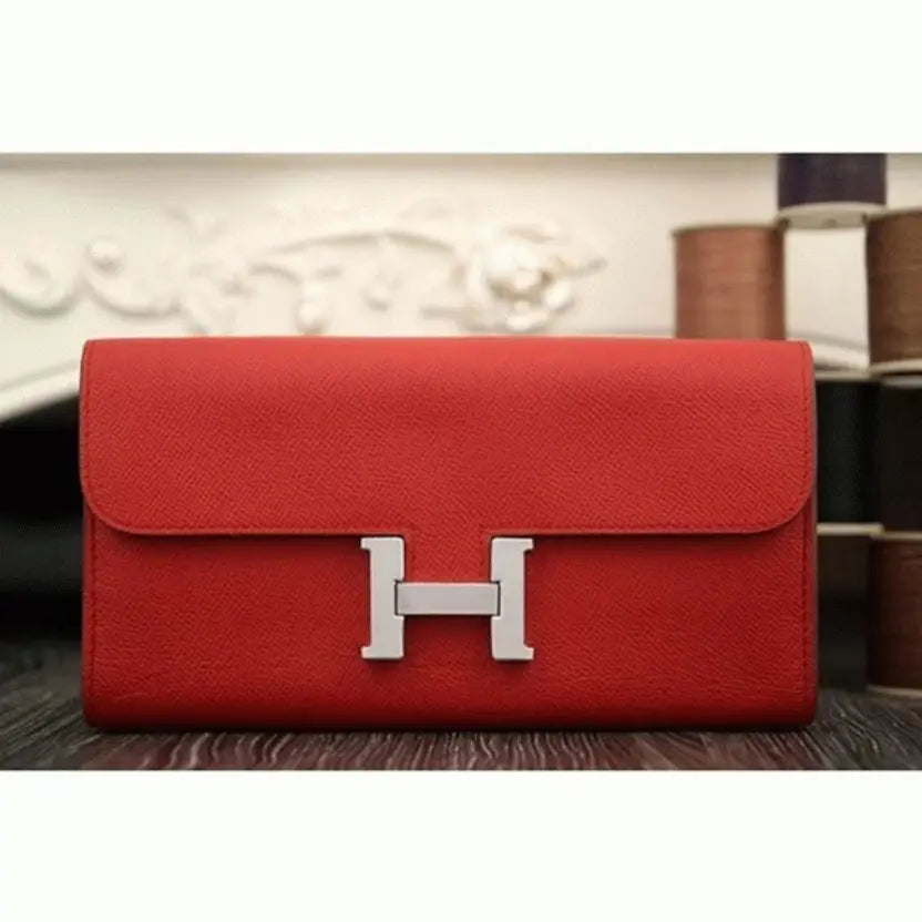 Boutique Quality || Red AAA Hermes Constance Wallet