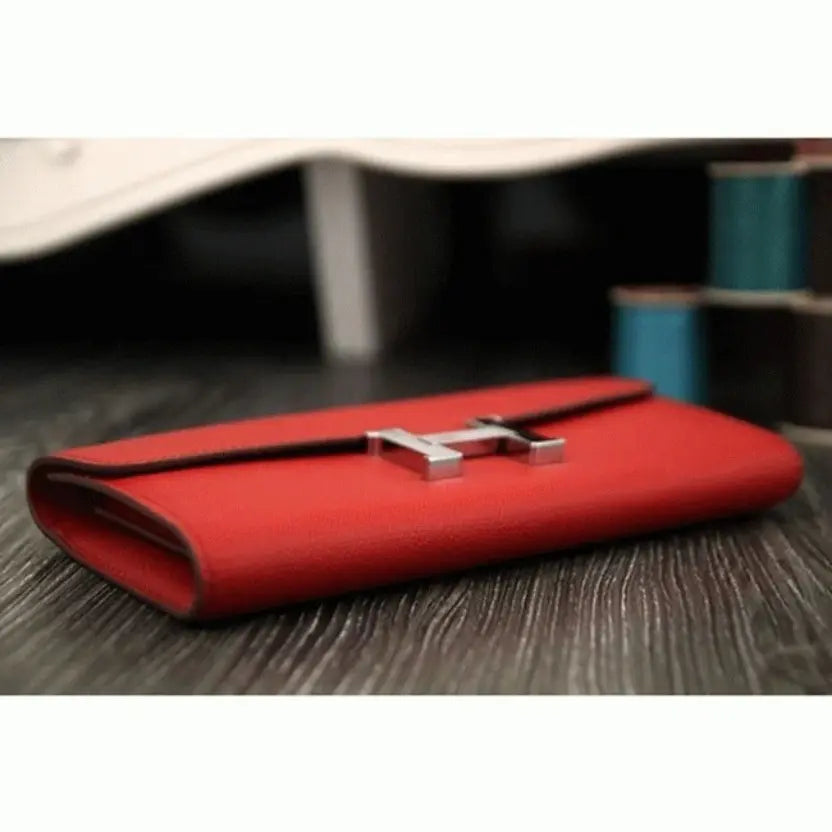 Boutique Quality || Red AAA Hermes Constance Wallet