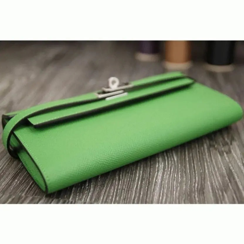 Boutique Quality || Bamboo Designer Hermes Kelly Longue Wallet