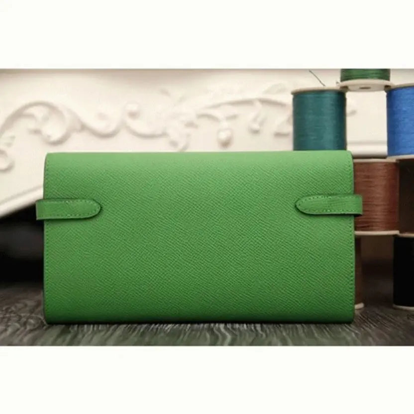 Boutique Quality || Bamboo Designer Hermes Kelly Longue Wallet