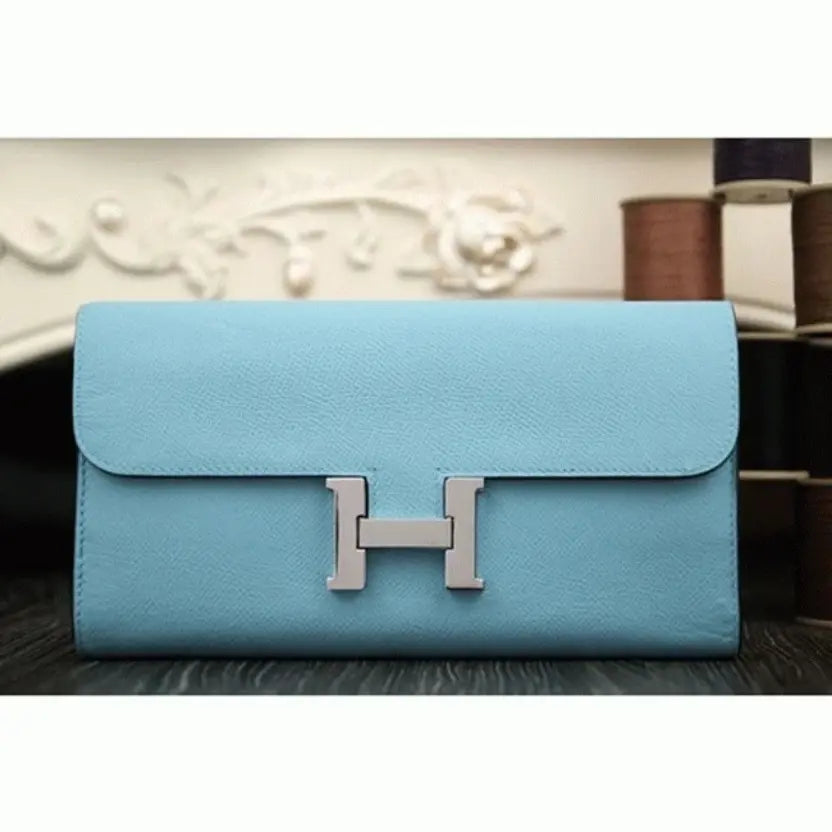 Boutique Quality || Light blue Hermes Constance wallet
