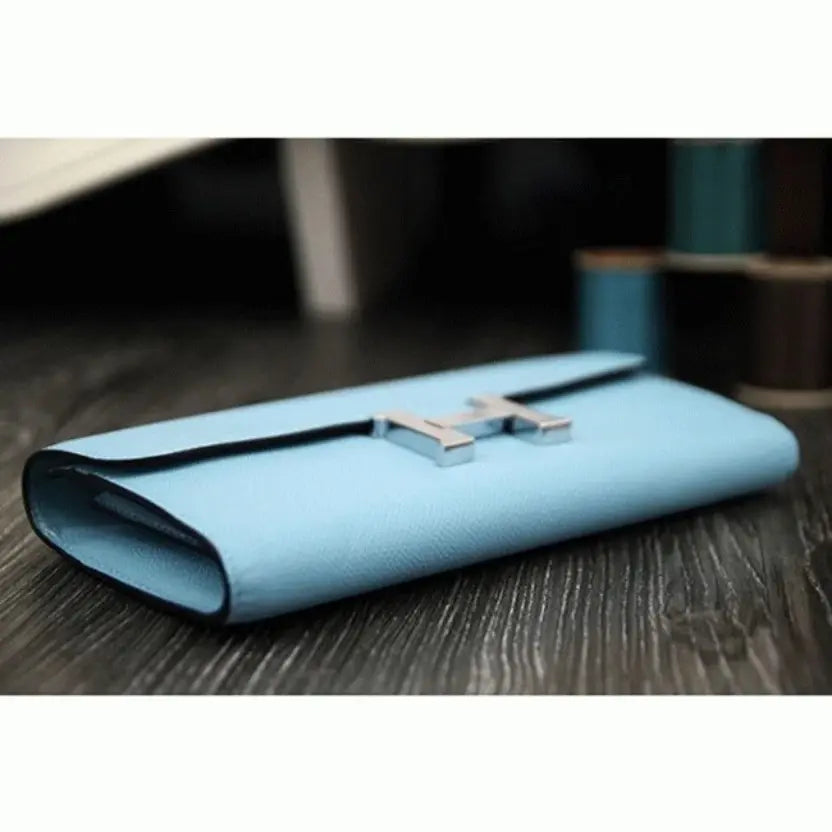 Boutique Quality || Light blue Hermes Constance wallet