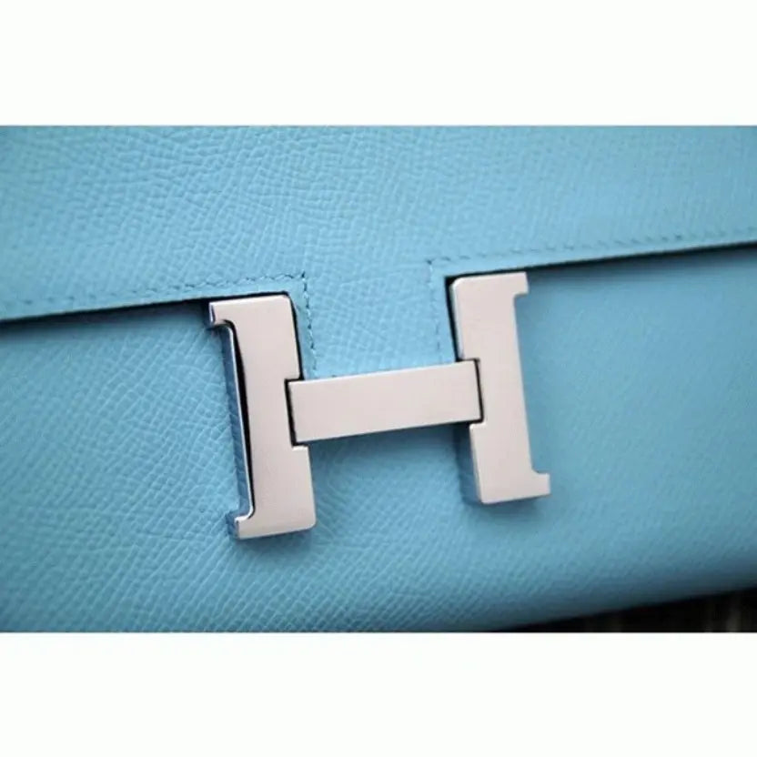 Boutique Quality || Light blue Hermes Constance wallet