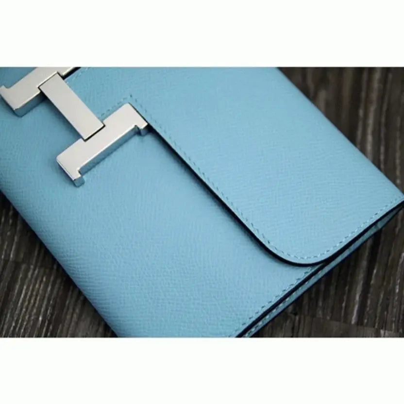 Boutique Quality || Light blue Hermes Constance wallet