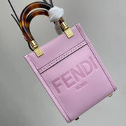 Boutique Quality || Fendi Sun Shine Mini Tortoiseshell Handbag in Purple