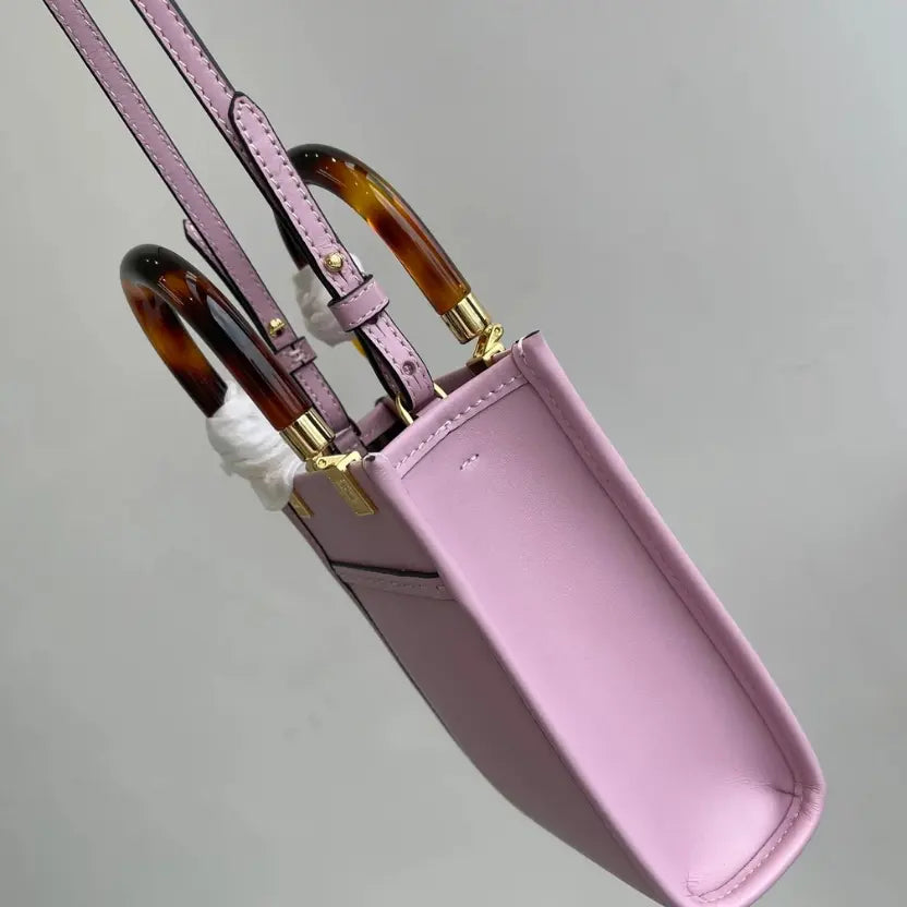 Boutique Quality || Fendi Sun Shine Mini Tortoiseshell Handbag in Purple