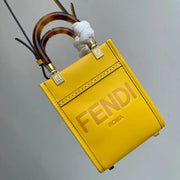 Boutique Quality || Fendi Sun Shine Mini Tortoiseshell Handbag in Yellow