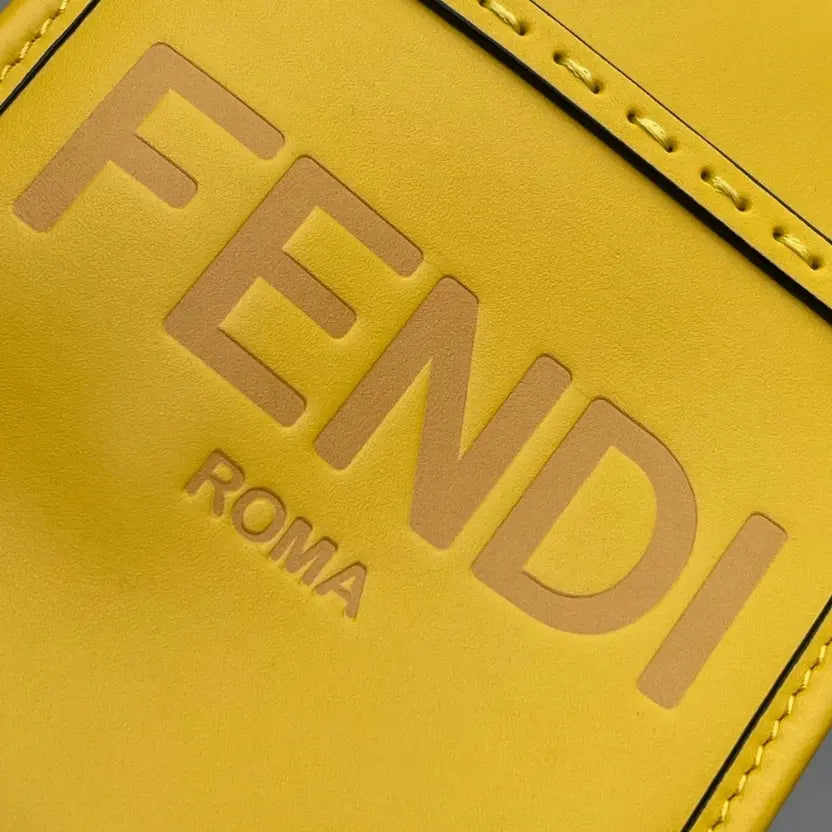 Boutique Quality || Fendi Sun Shine Mini Tortoiseshell Handbag in Yellow