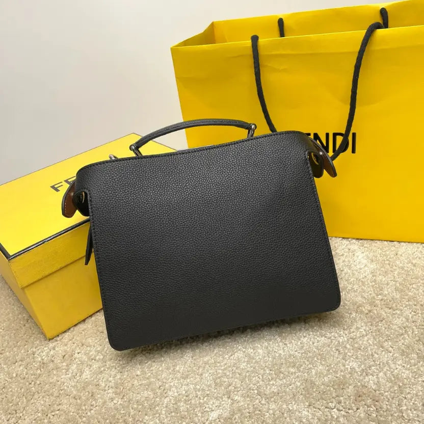 Boutique Quality || Fendi Birken Bag with Shoulder Strap in Black