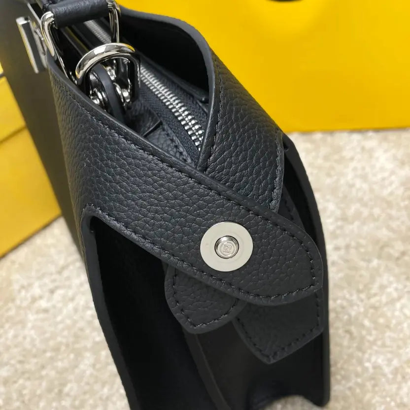 Boutique Quality || Fendi Birken Bag with Shoulder Strap in Black