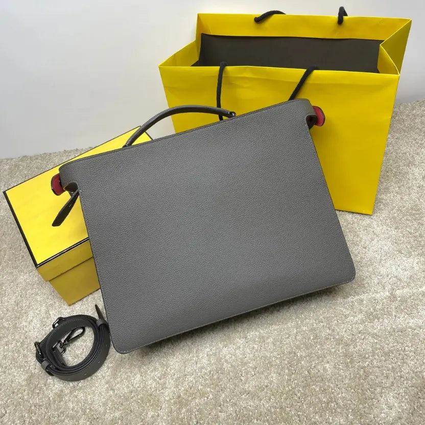 Boutique Quality || Fendi Birkin Bag with Shoulder Strap in Grey