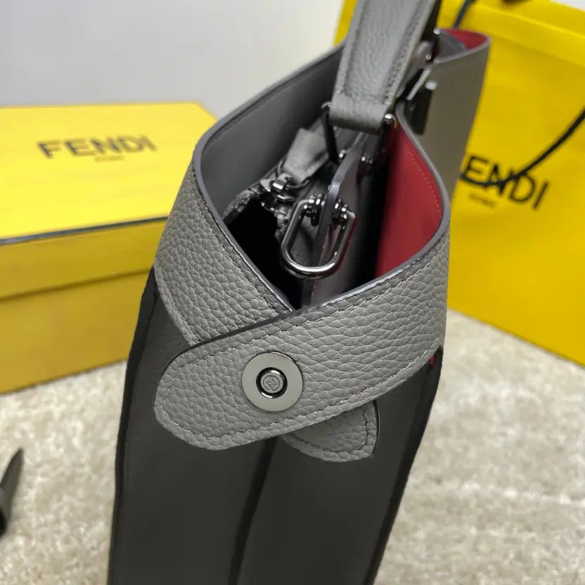 Boutique Quality || Fendi Birkin Bag with Shoulder Strap in Grey