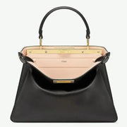 Boutique Quality || Fendi Peekaboo ISeeU Medium Bag In Black Calfskin