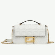 Boutique Quality || Fendi Baguette Chain Midi Bag In White