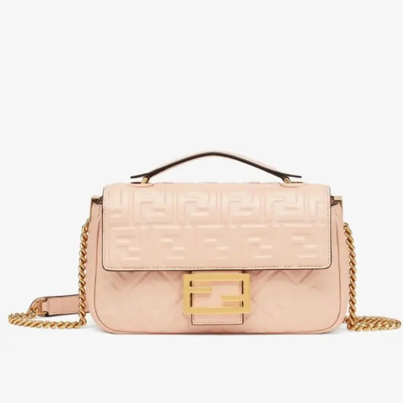Boutique Quality || Fendi Baguette Chain Midi Bag In Powder