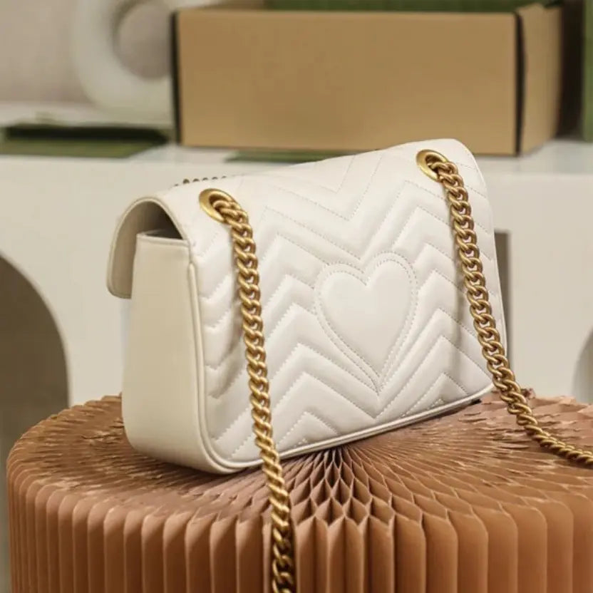 Boutique Quality || 443497 || GG Marmont Small Matelasse Shoulder Bag