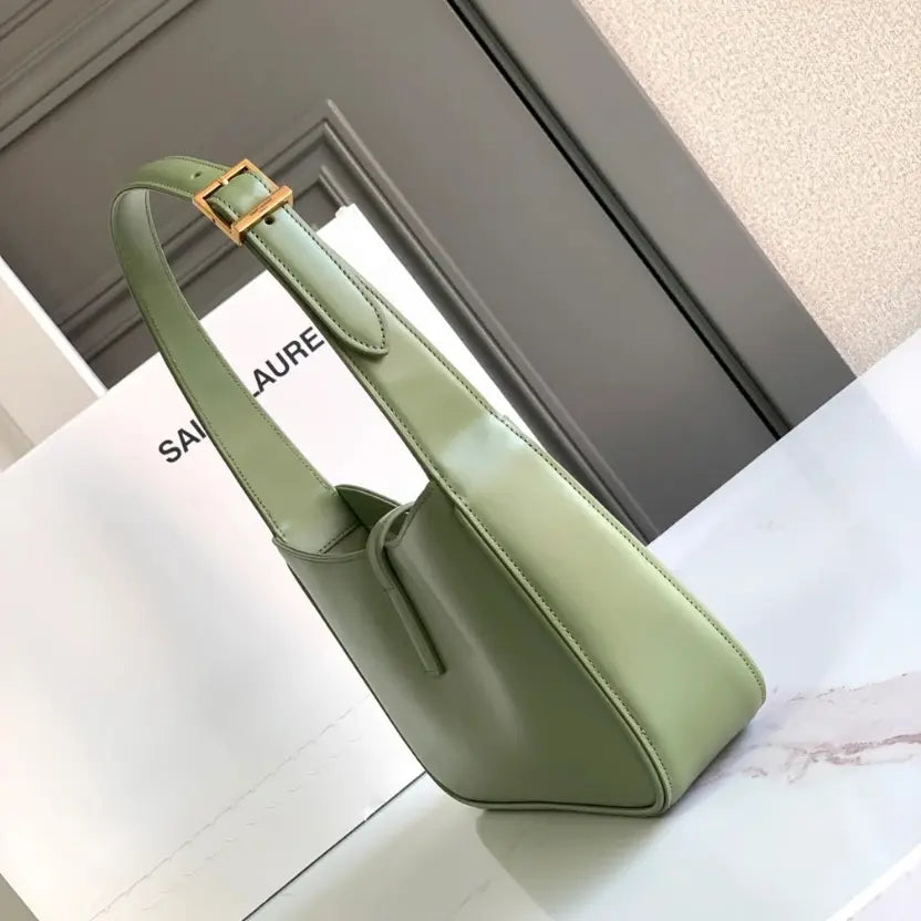 Boutique Quality || YSL Avocado Green Leather Underarm Bag