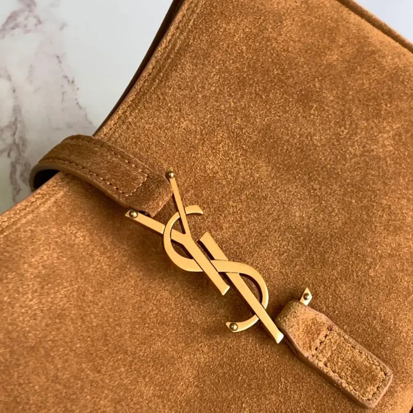 Boutique Quality || YSL Brown Suede Underarm Bag