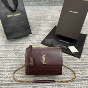 Boutique Quality || YSL Leather Crossbody Bag in Red