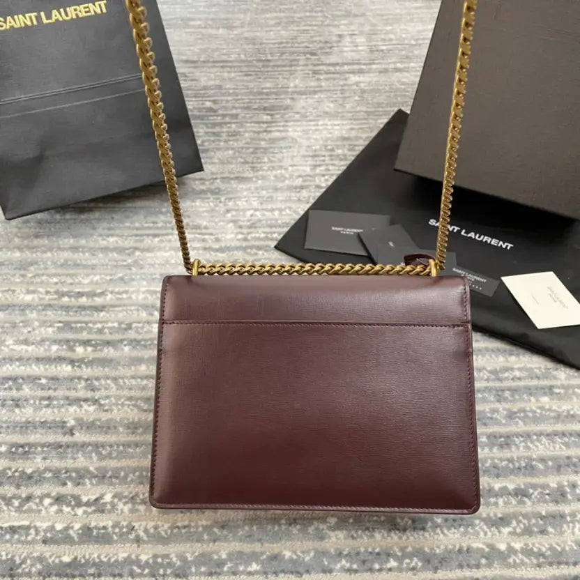 Boutique Quality || YSL Leather Crossbody Bag in Red