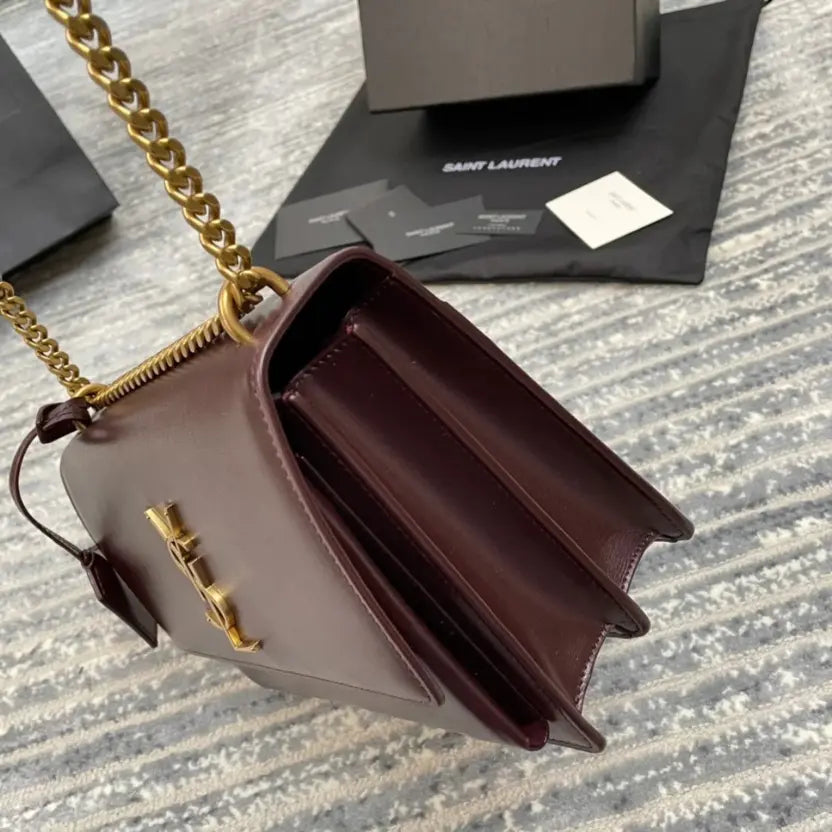 Boutique Quality || YSL Leather Crossbody Bag in Red
