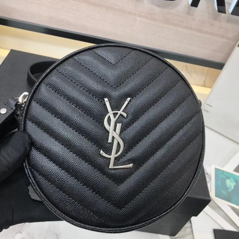 Boutique Quality || YSL Round Bag in Black