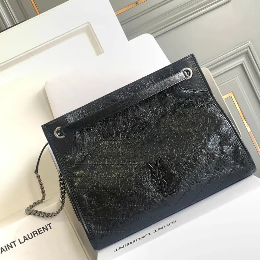 Boutique Quality || YSL Monogrammed Tote Bag in Black