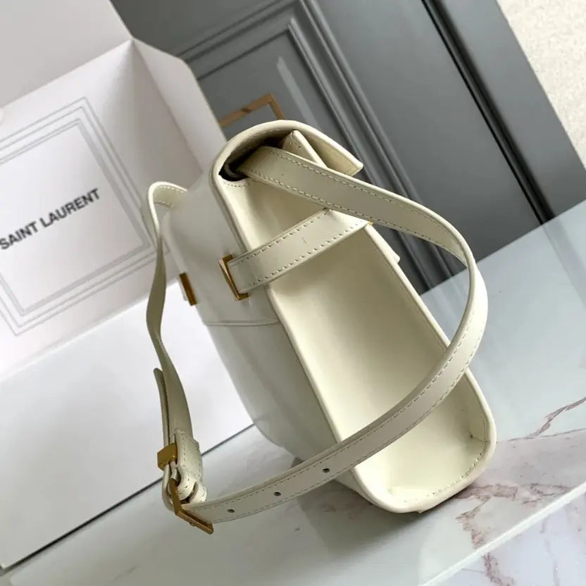 Boutique Quality || YSL Detachable Shoulder Strap Bag in White