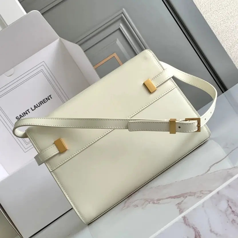 Boutique Quality || YSL Detachable Shoulder Strap Bag in White