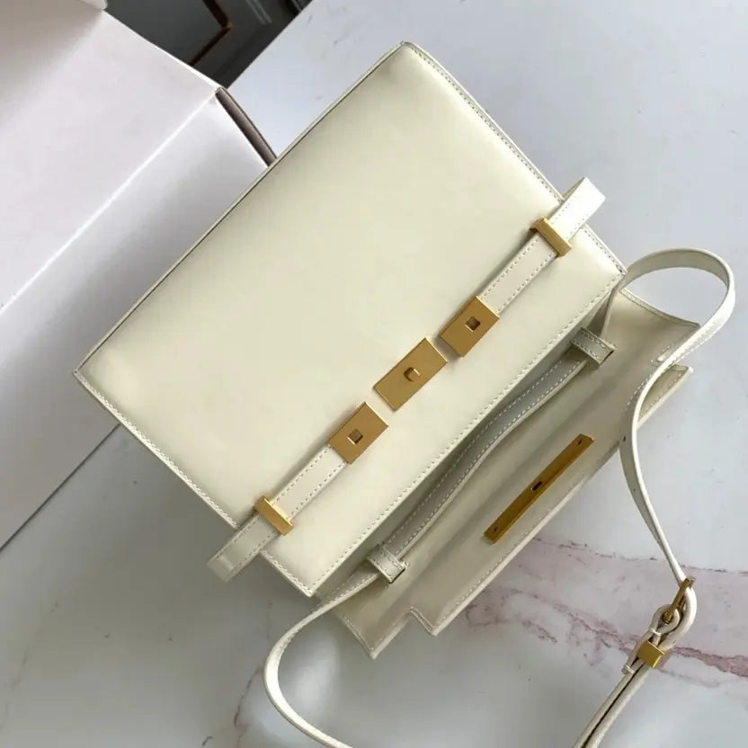 Boutique Quality || YSL Detachable Shoulder Strap Bag in White