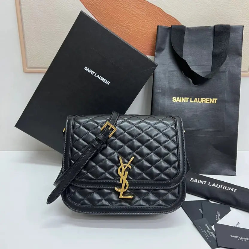 Boutique Quality || YSL Soft Shoulder Bag with a Front Flap