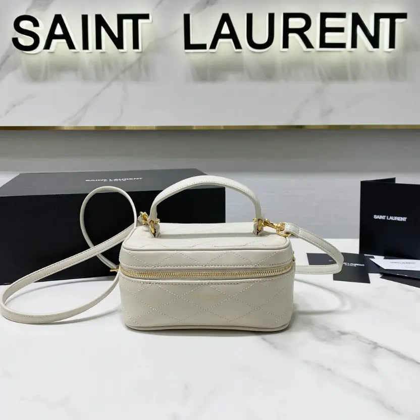 Boutique Quality || YSL Rectangular Box-Shaped Bag in Black