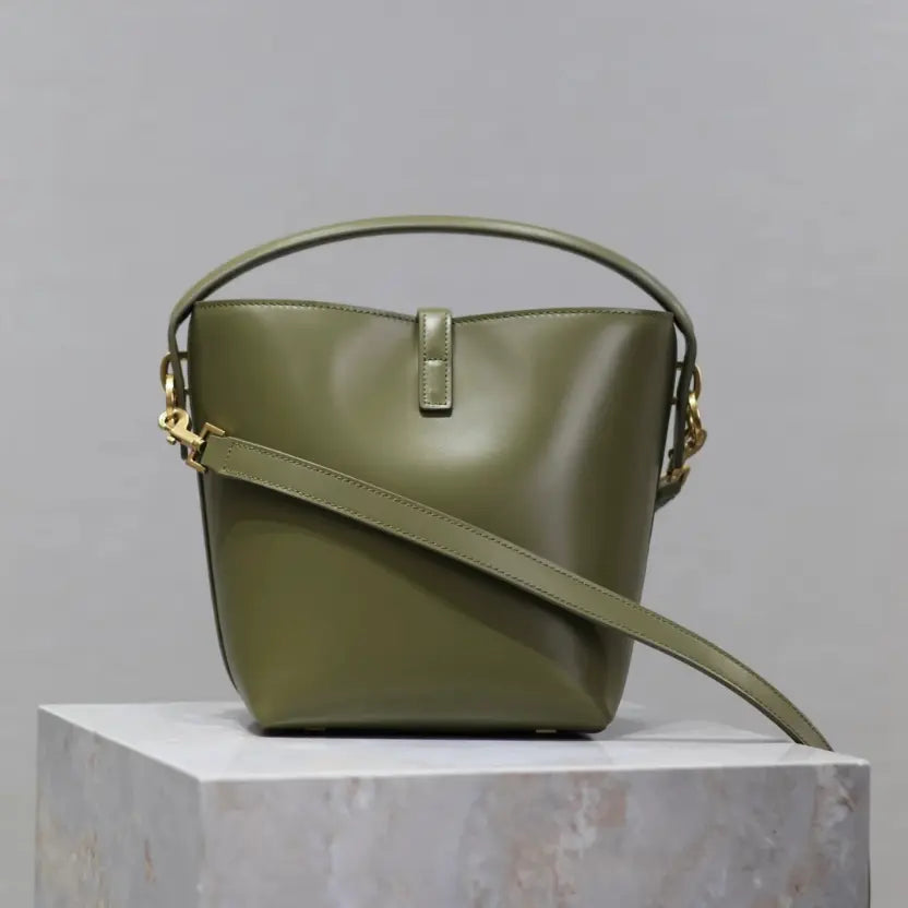 Boutique Quality || YSL Mini Bucket Bag in Green