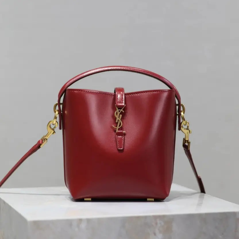 Boutique Quality || YSL Mini Bucket Bag in Red