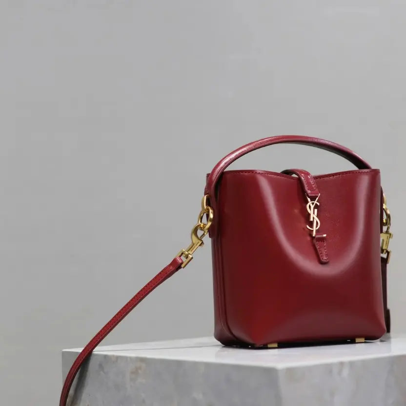 Boutique Quality || YSL Mini Bucket Bag in Red