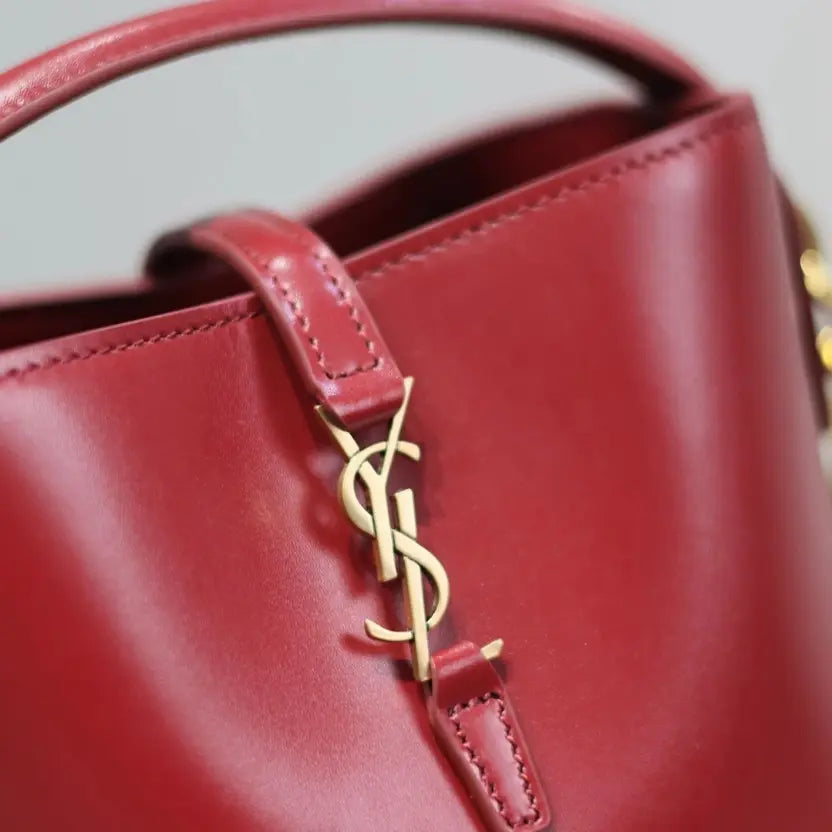 Boutique Quality || YSL Mini Bucket Bag in Red