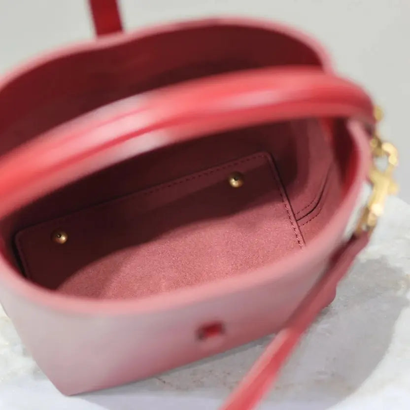 Boutique Quality || YSL Mini Bucket Bag in Red