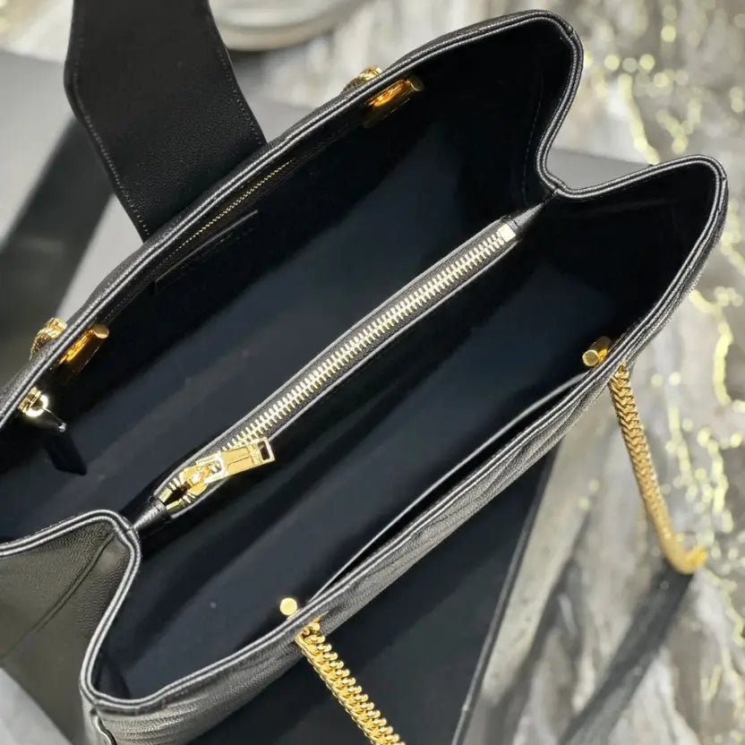 Boutique Quality || YSL Caviar Leather Large Tote Bag in Black