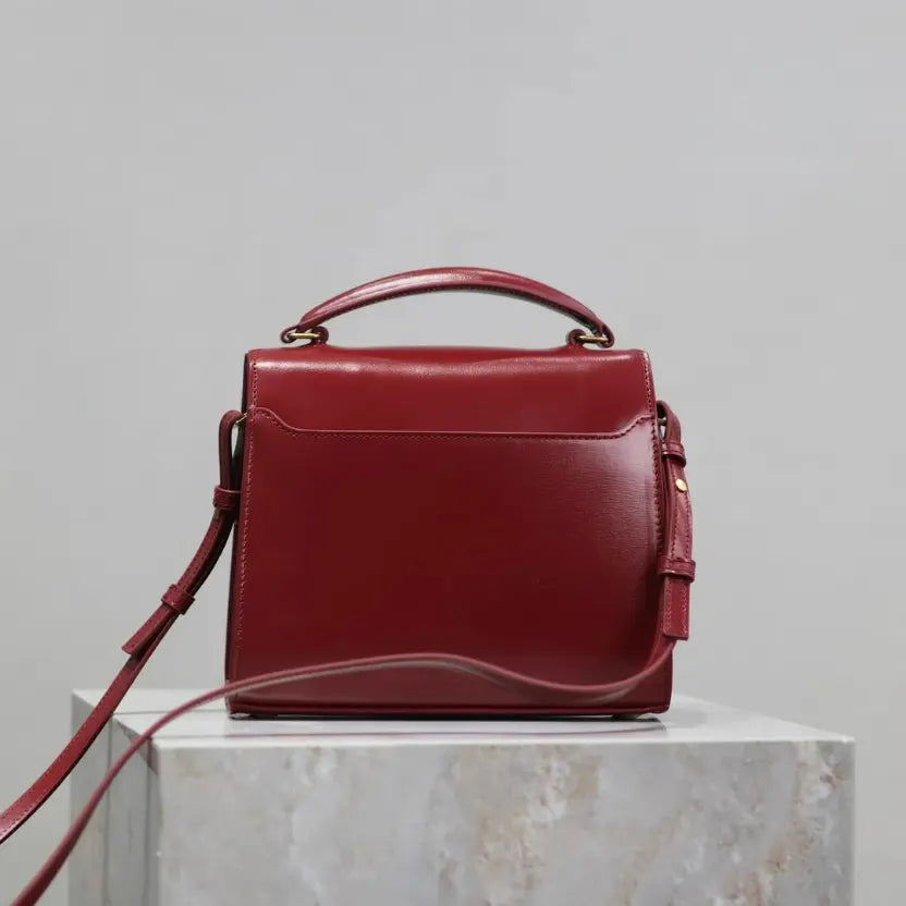 Boutique Quality || YSL CASSANDRA Mini Handbag in Maroon