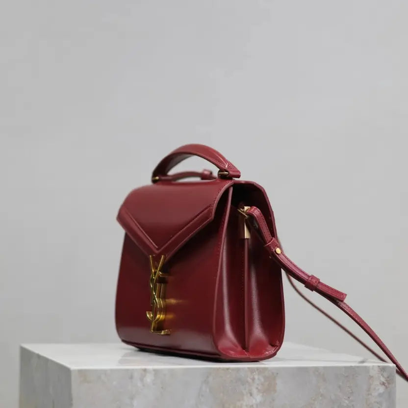 Boutique Quality || YSL CASSANDRA Mini Handbag in Maroon