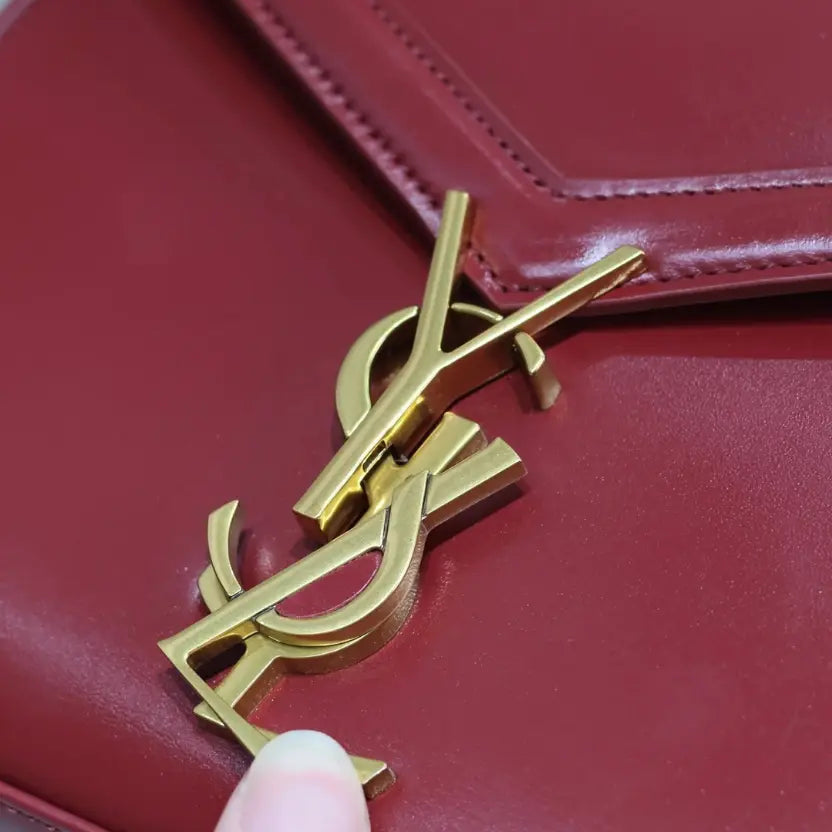 Boutique Quality || YSL CASSANDRA Mini Handbag in Maroon