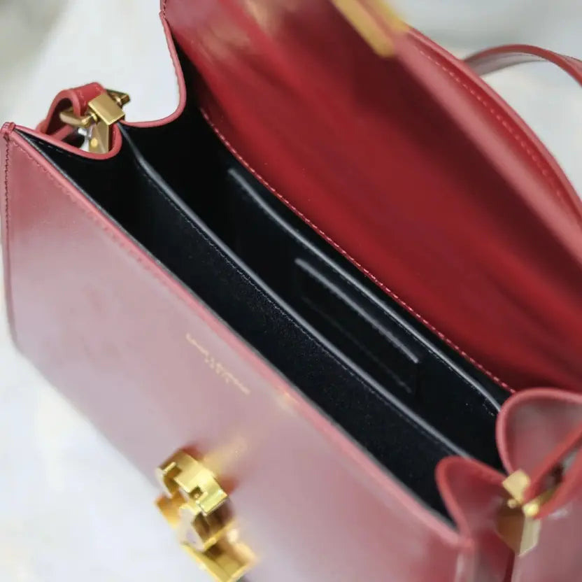 Boutique Quality || YSL CASSANDRA Mini Handbag in Maroon