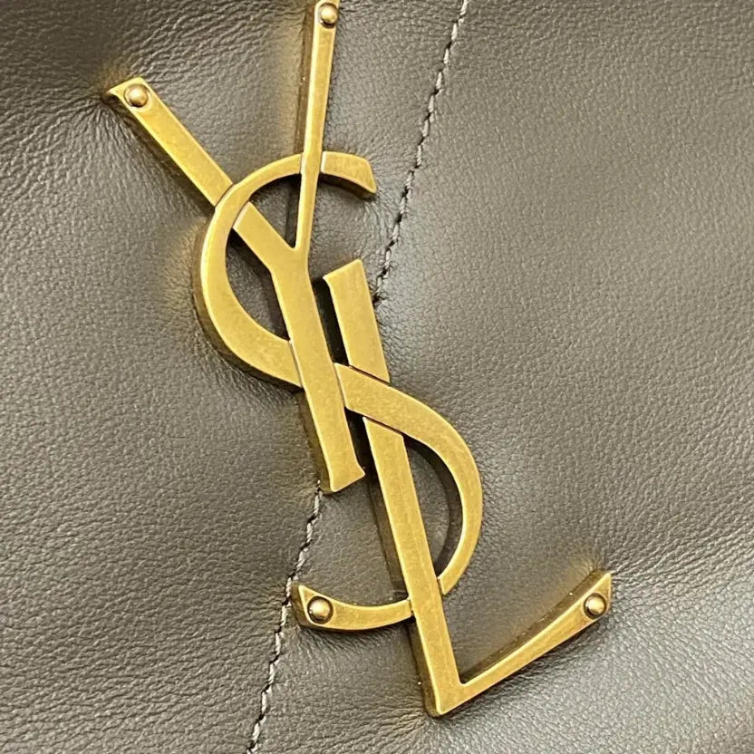 Boutique Quality || YSL Green Lambskin/Gold Leather Tote Bag