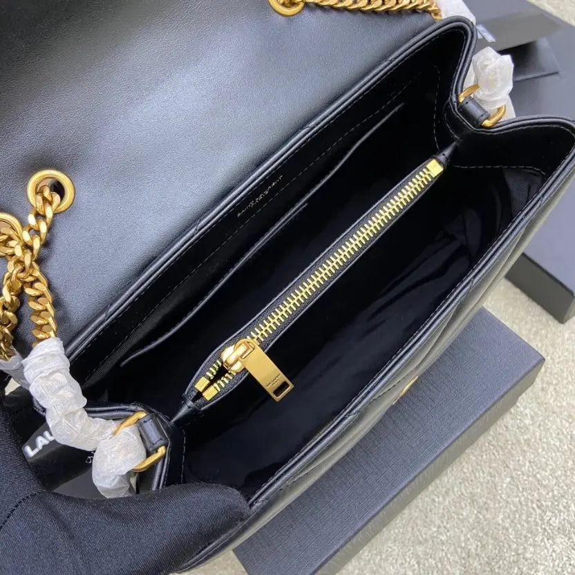 Boutique Quality || YSL Medium-Sized Long Envelope Crossbody Bag in Black