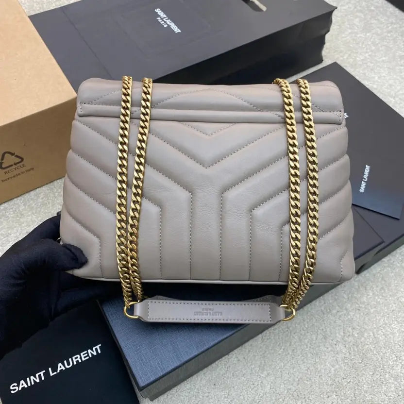 Boutique Quality || YSL Medium-Sized Long Envelope Crossbody Bag in Gray