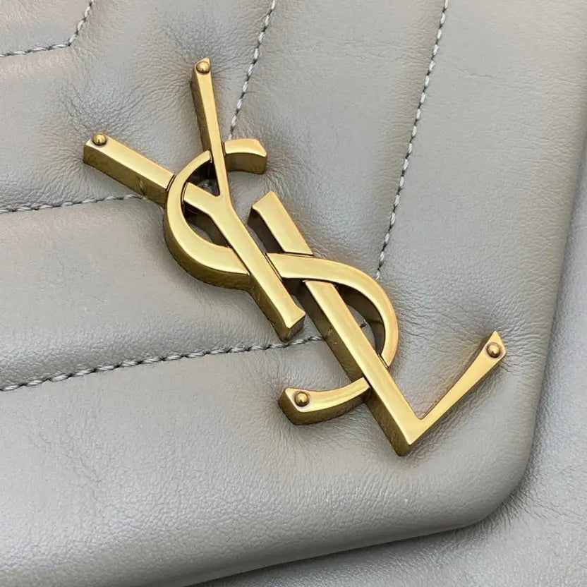 Boutique Quality || YSL Medium-Sized Long Envelope Crossbody Bag in Gray