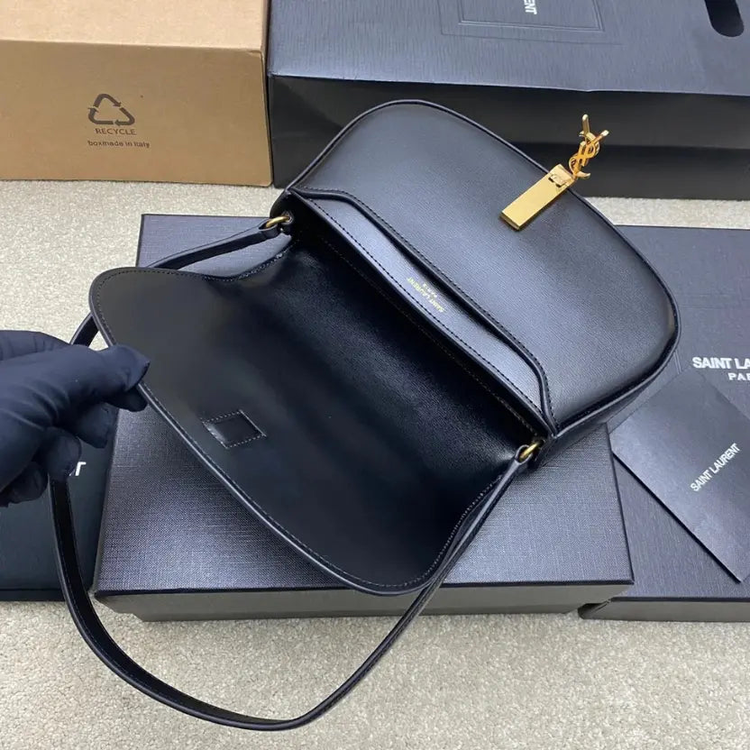 Boutique Quality || YSL Mini Voltaire Shoulder Bag in Black